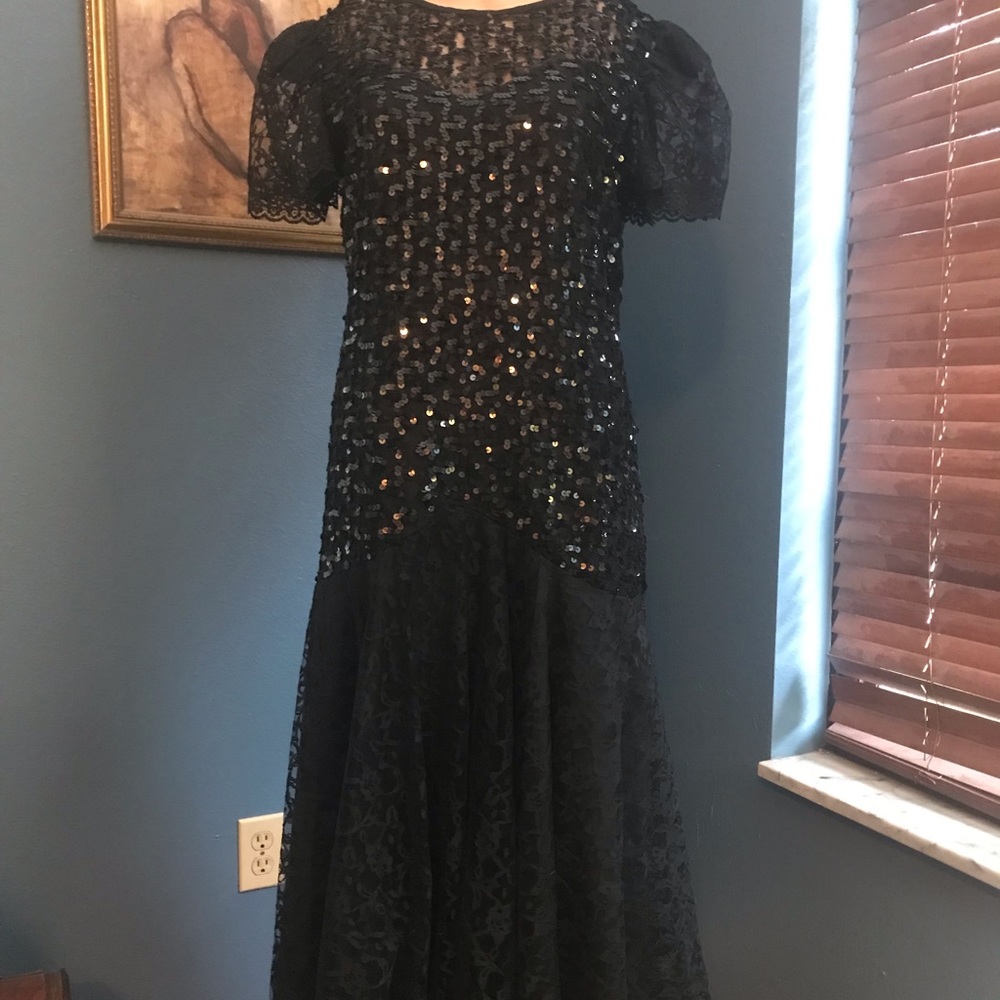 Gorgeous lace and sequin dress.